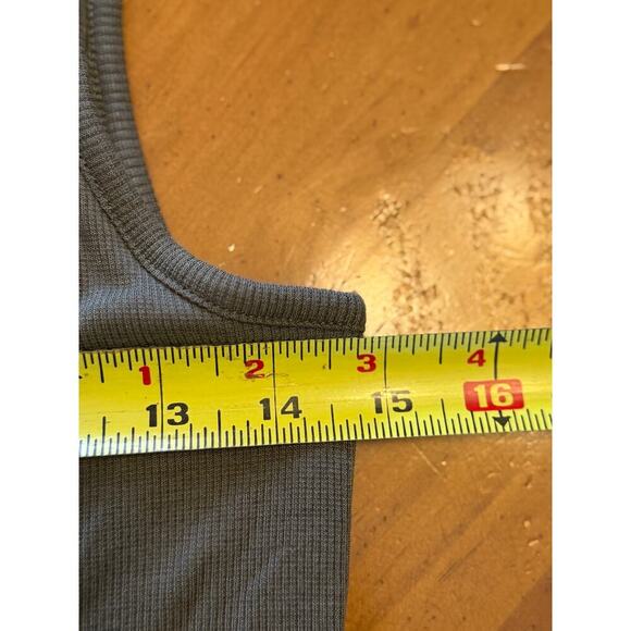 Marine Layer Lexi Rib Dress Fit And Flare Midi Sleeveless Green Size Medium - Picture 11 of 12